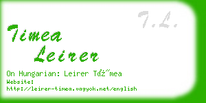 timea leirer business card